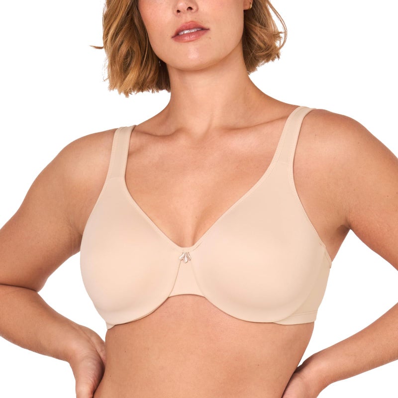DELIMIRA Women's Minimizer Bra Plus Size Underwire Smooth Full Coverage Seamless Bras Beige 40C - Image 1